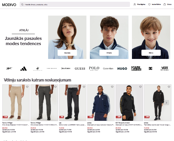 KODS: 20% papildus atlaide modivo.lv izvēlētām precēm no 95 Eur