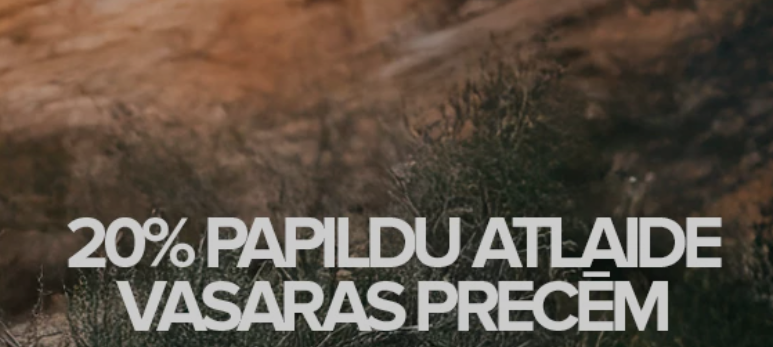KODS: 20% atlaide vasaras precēm